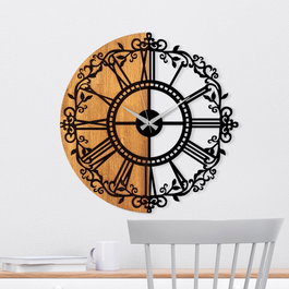Wallity Wooden Clock - 63 Nogal y Negro